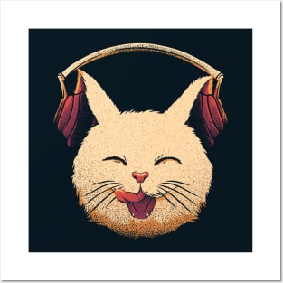 Smiling Musical Cat by Tobe Fonseca Posters and Art